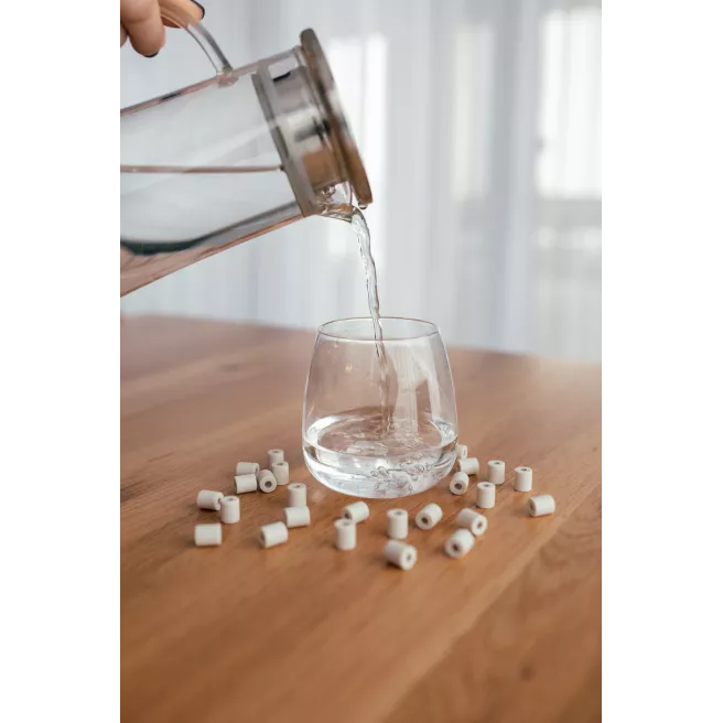 25 Perles céramiques EM grises