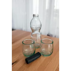 Set Natuurlijk Water 1L + 2 glazen 600ml