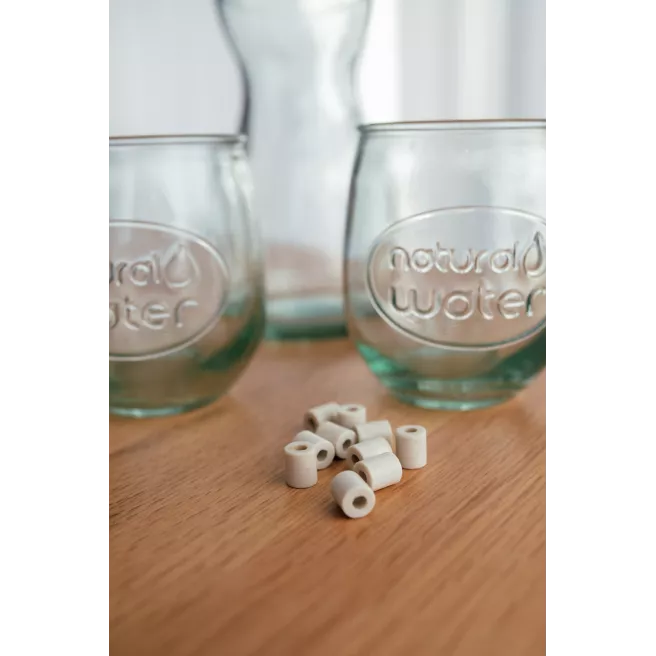 Set Natural Water 1L + 2 verres 600ml + perles