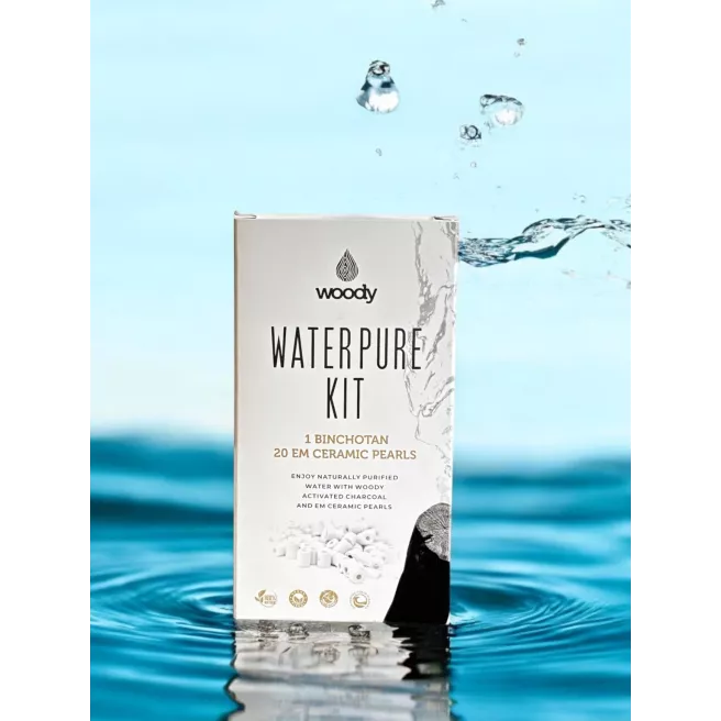 Waterzuiveringsset - 1 Binchotan Actieve Kool & 20 EM Keramische Parels