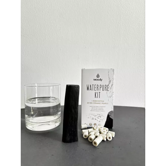 Water Purification Kit - 1 Binchotan Activated Charcoal & 20 EM Ceramic Beads