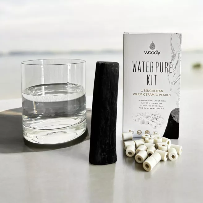 Waterzuiveringsset - 1 Binchotan Actieve Kool & 20 EM Keramische Parels