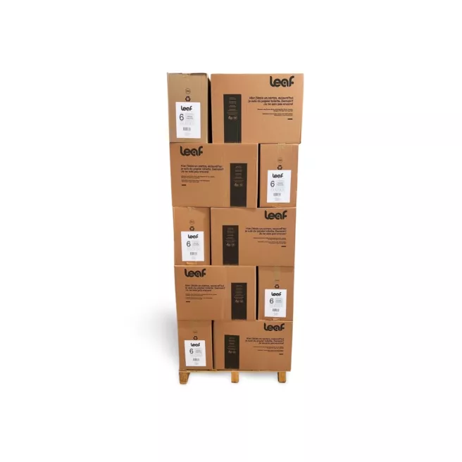 Palette de 32 boîtes x 40 rouleaux – Papier Toilette Leaf en Vrac