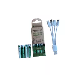 EcoRevolt AAA 4x – USB-C oplaadbare batterijen 1050 mWh 1,5 V