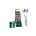 EcoRevolt AAA 4x – Piles rechargeables USB-C 650 mAh 1,5 V