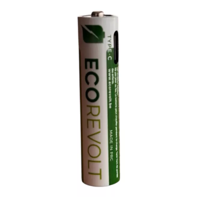 EcoRevolt AAA 4x - USB-C Rechargeable Batteries 650 mAh 1.5 V