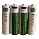 EcoRevolt AAA 4x – Piles rechargeables USB-C 650 mAh 1,5 V