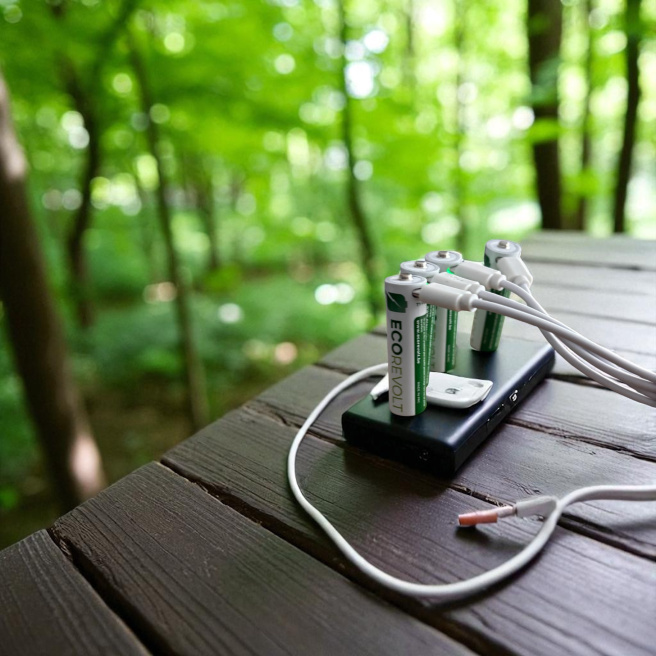 EcoRevolt AAA 4x – Piles rechargeables USB-C 650 mAh 1,5 V