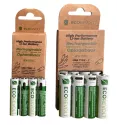 EcoRevolt AAA 4x – Piles rechargeables USB-C 650 mAh 1,5 V