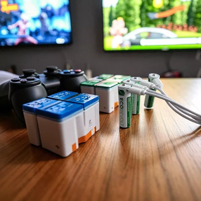 EcoRevolt AA 4x – Piles rechargeables USB-C 700 mAh 1,5 V