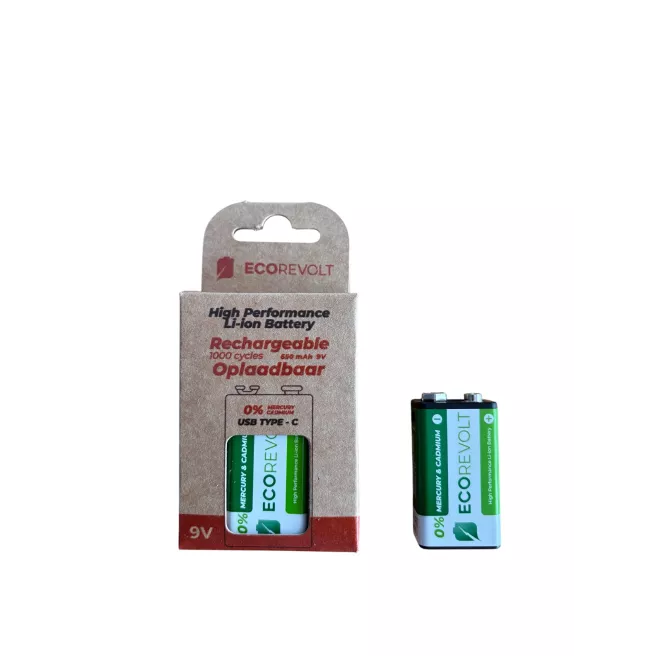 EcoRevolt AAA 4x – Piles rechargeables USB-C 650 mAh 1,5 V