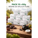 PACK 12 POTS de Résine de Shilajit Pur de l’Himalaya 60 g – Code NUT AS5139/1