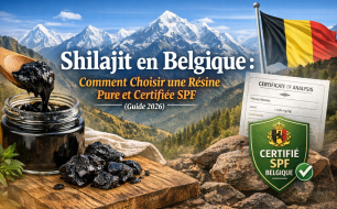 Pure Himalayan Shilajit - natural resin rich in fulvic acid and SPF certified Belgium.